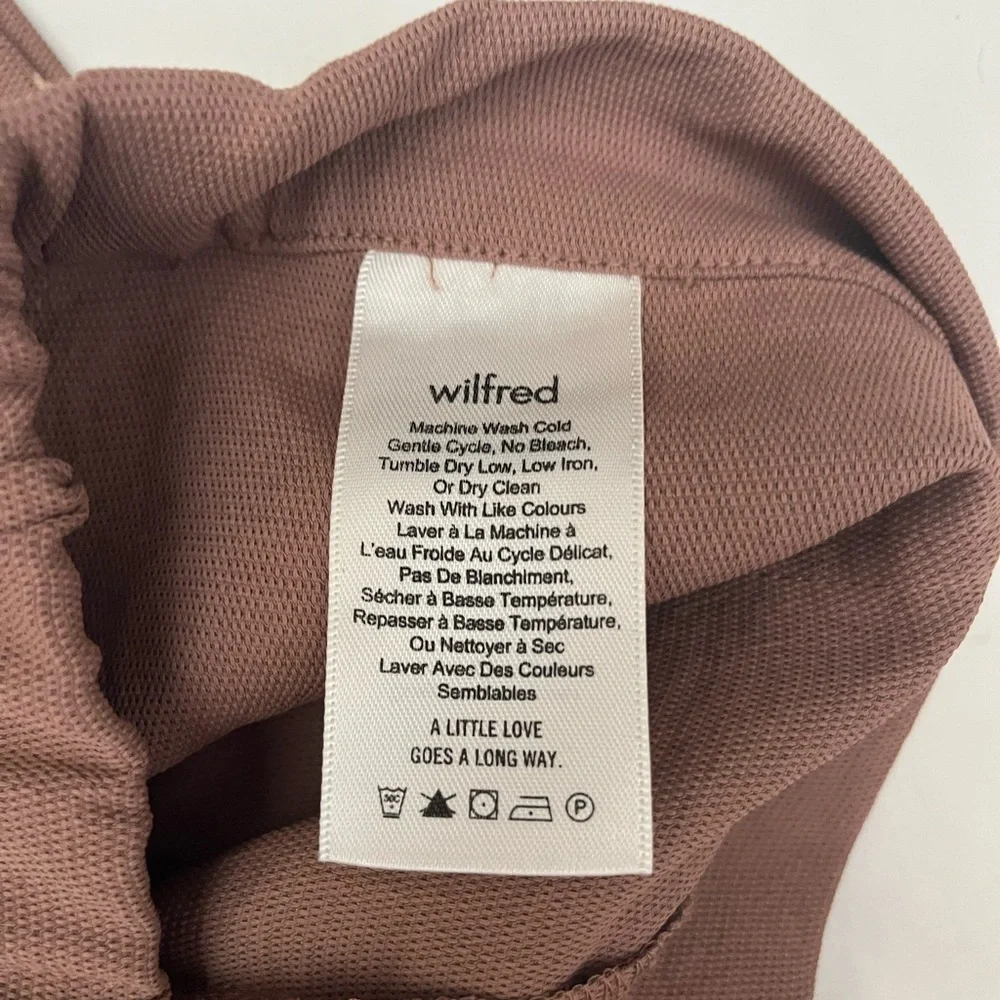 Aritzia Wilfred Boissier Short High Waisted Classic Trouser Brown Tan Size Small - Picture 4 of 9